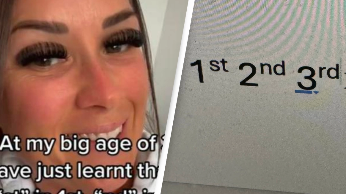 Woman blown away after discovering why we abbreviate 1st, 2nd and 3rd like that
