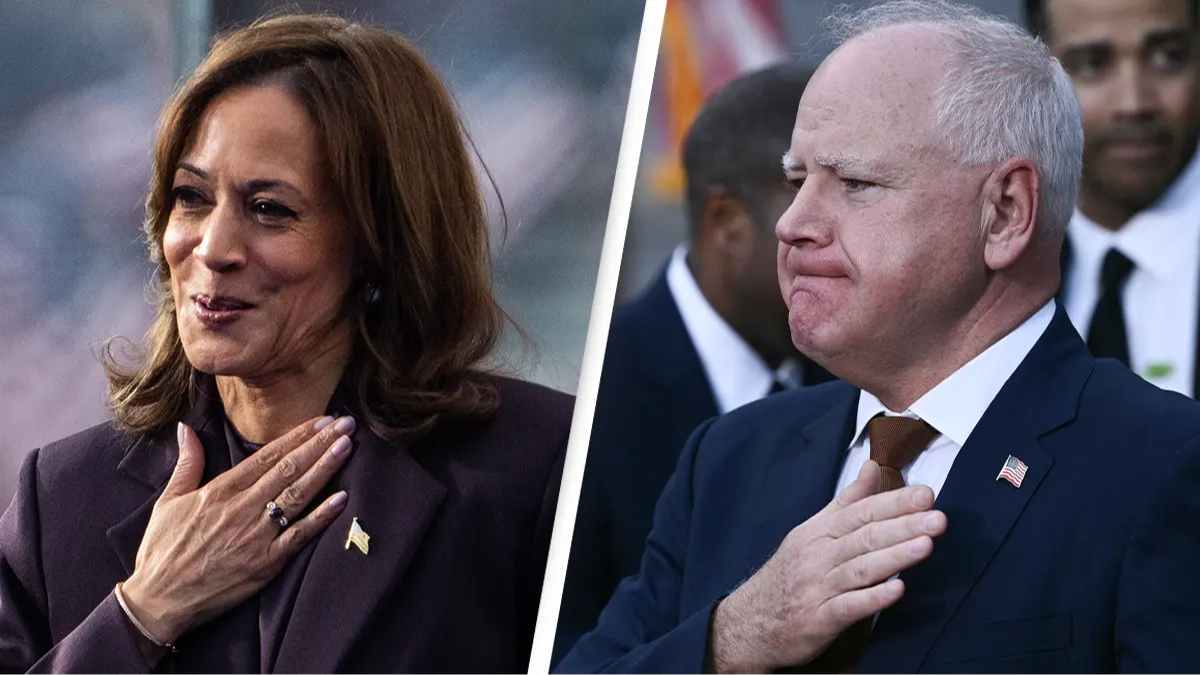 Body language expert breaks down the ‘direct contrast’ of how Kamala Harris and Tim Walz handled first speech after election