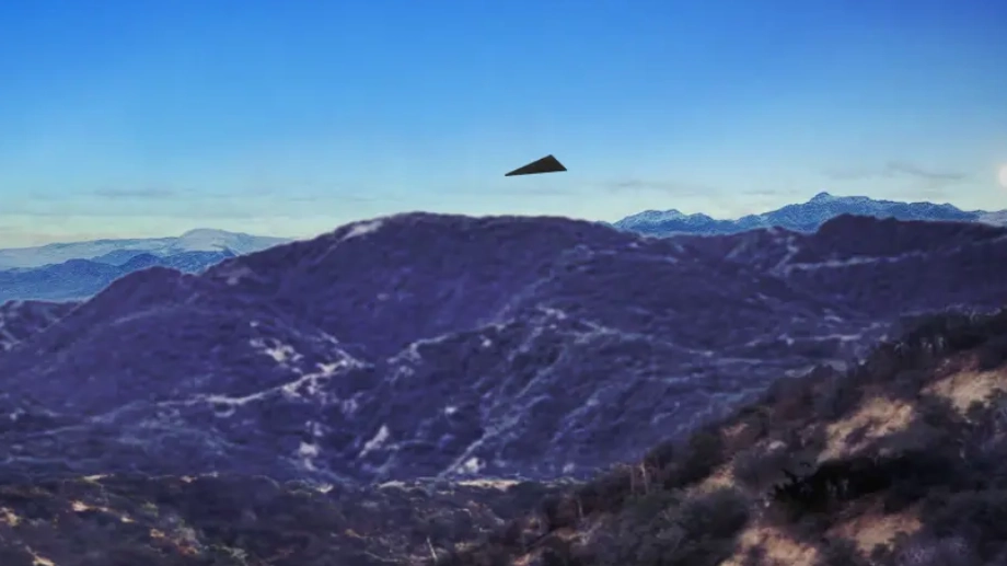 New declassified UFO files show mysterious black triangle traveling 1,800mph over secret US military base