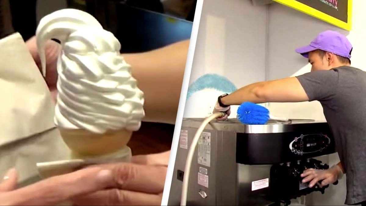 People never want to eat soft serve ice cream again after seeing what's inside the machines