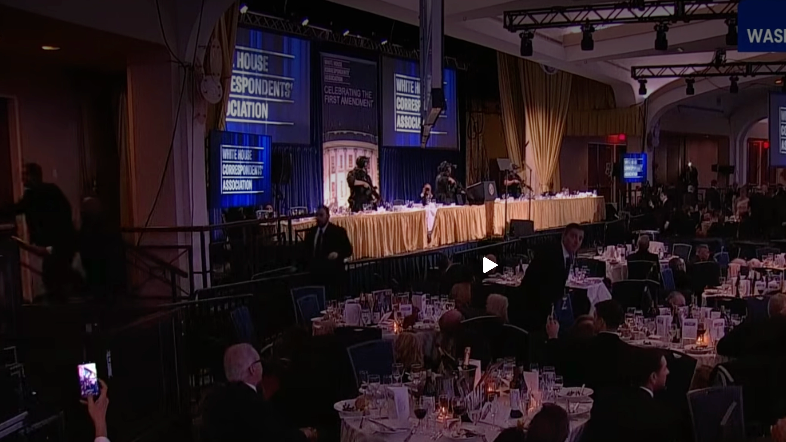 Man who continued to eat during White House dinner shooting reveals what he was thinking