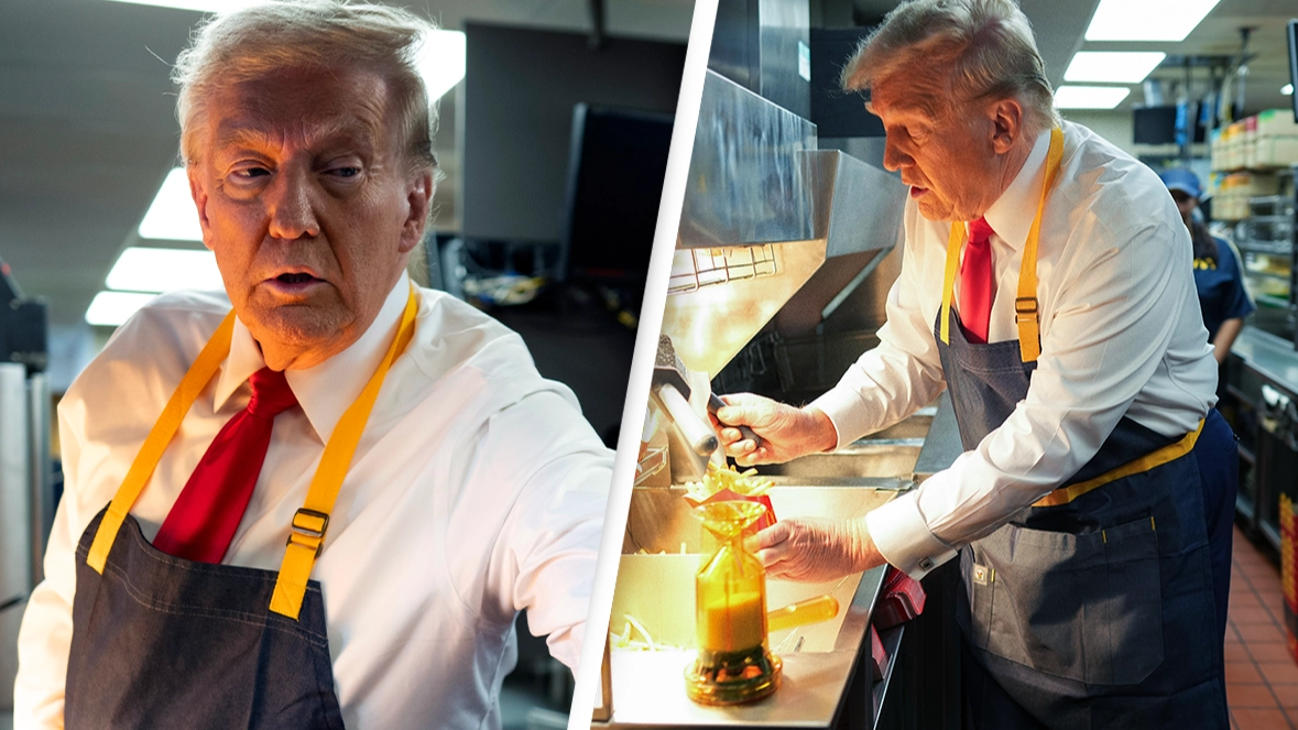 People are sharing 'proof' that Donald Trump McDonald's shift was 'staged' in closed restaurant