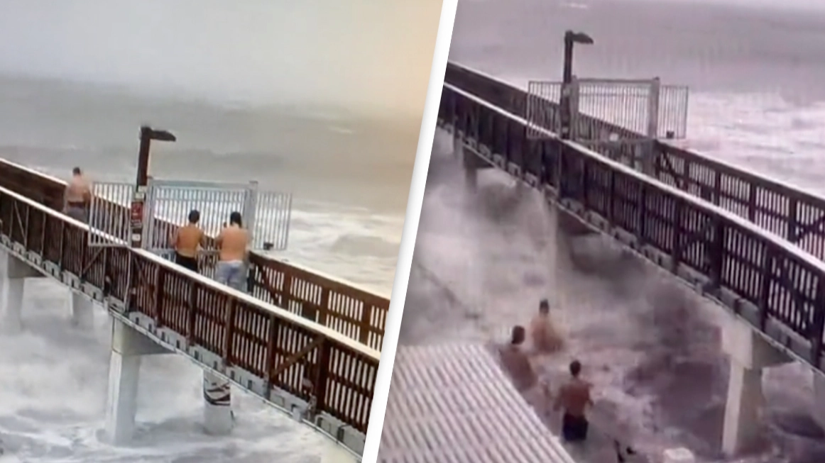 Three Florida men spotted trying to swim during Hurricane Ian