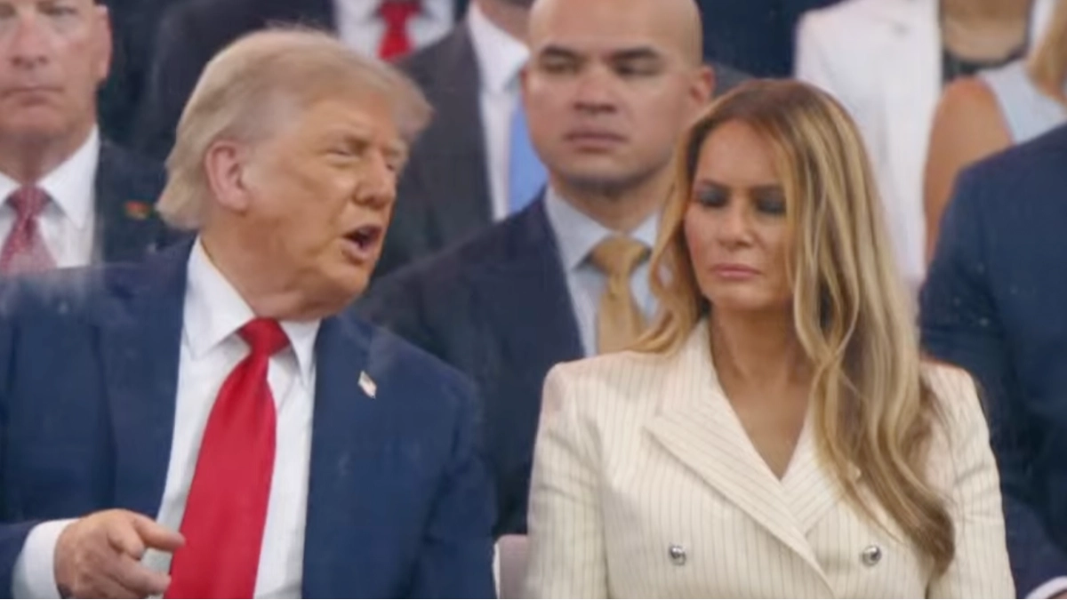 Lip reader 'reveals' what Melania said to Trump as she shot down comment he made during military parade