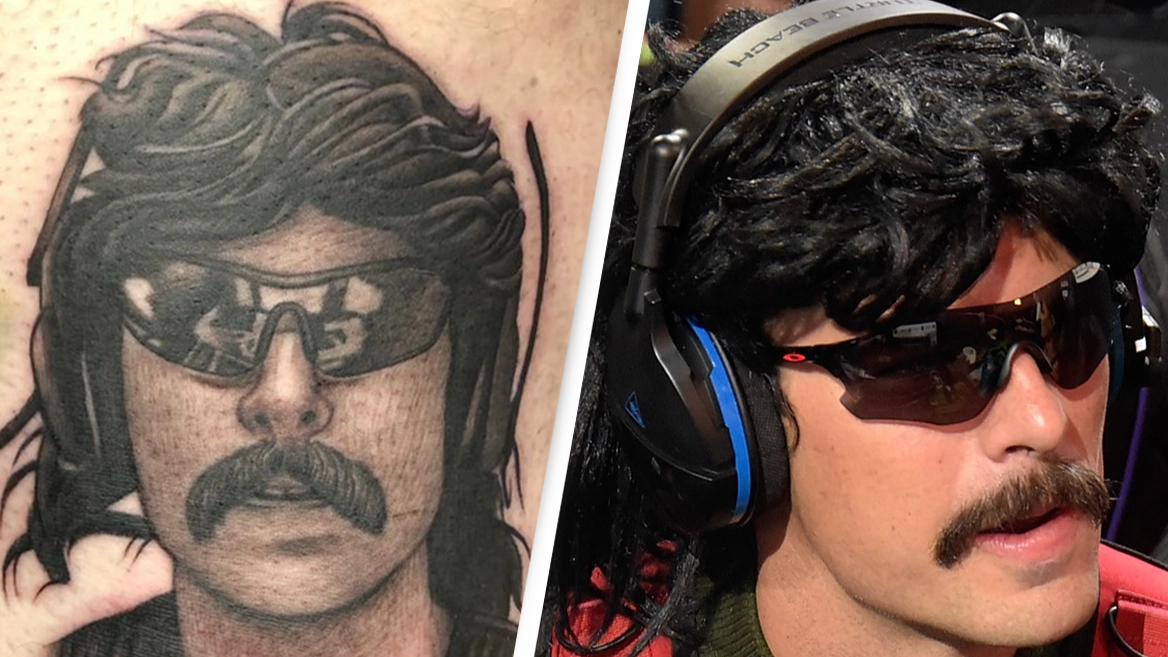 Fan left in incredibly awkward position after getting Dr DisRespect tattoo