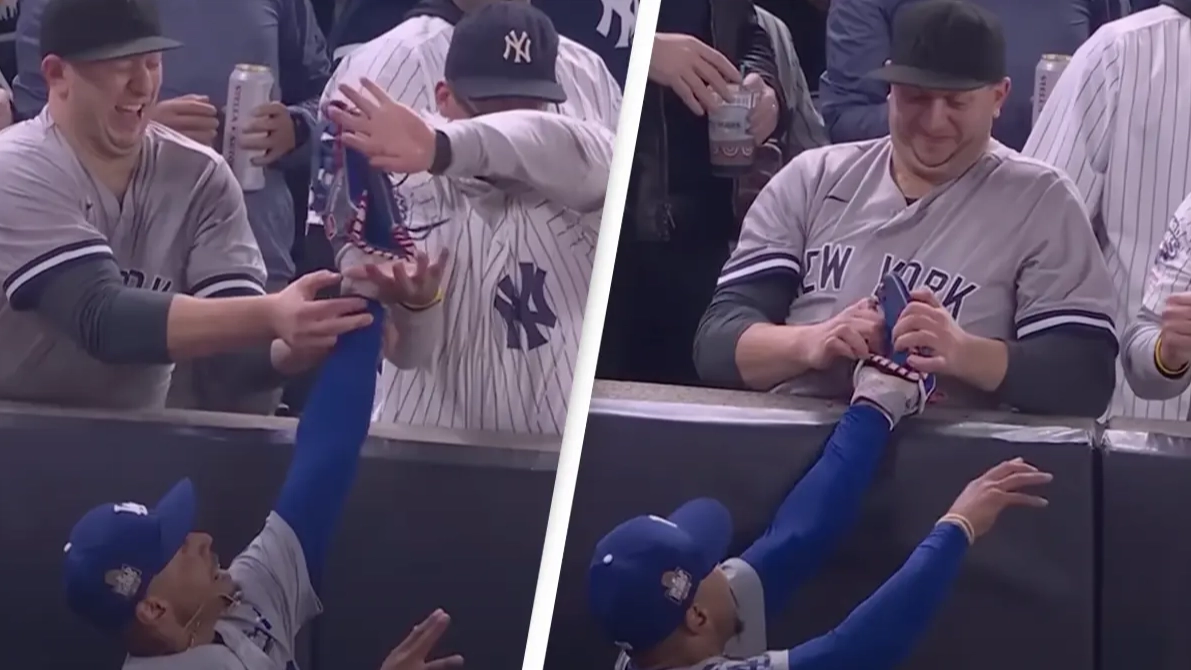 'Unbelievable' footage of Yankee's fan trying to steal ball from Dodger's player has people outraged