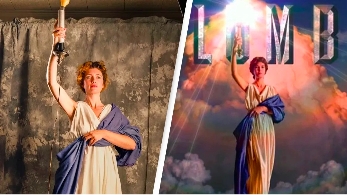 Woman who modelled for iconic Columbia Pictures logo had to compromise with random props