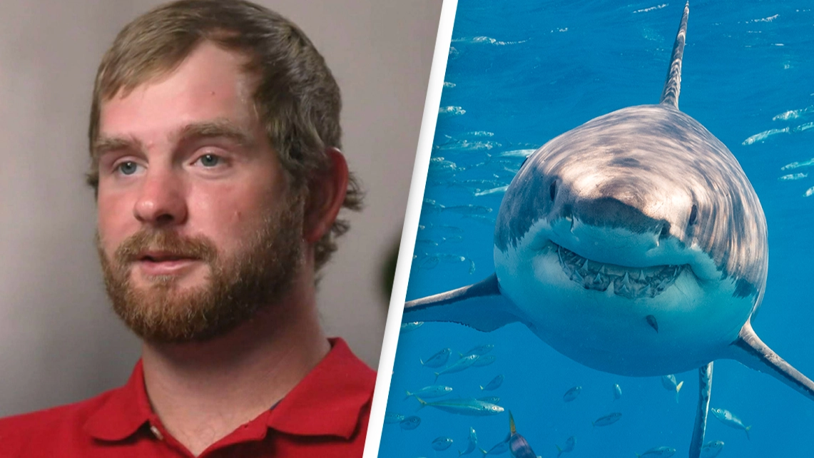 Incredible way man survived 20 hours in shark infested water after being 'seconds from death'