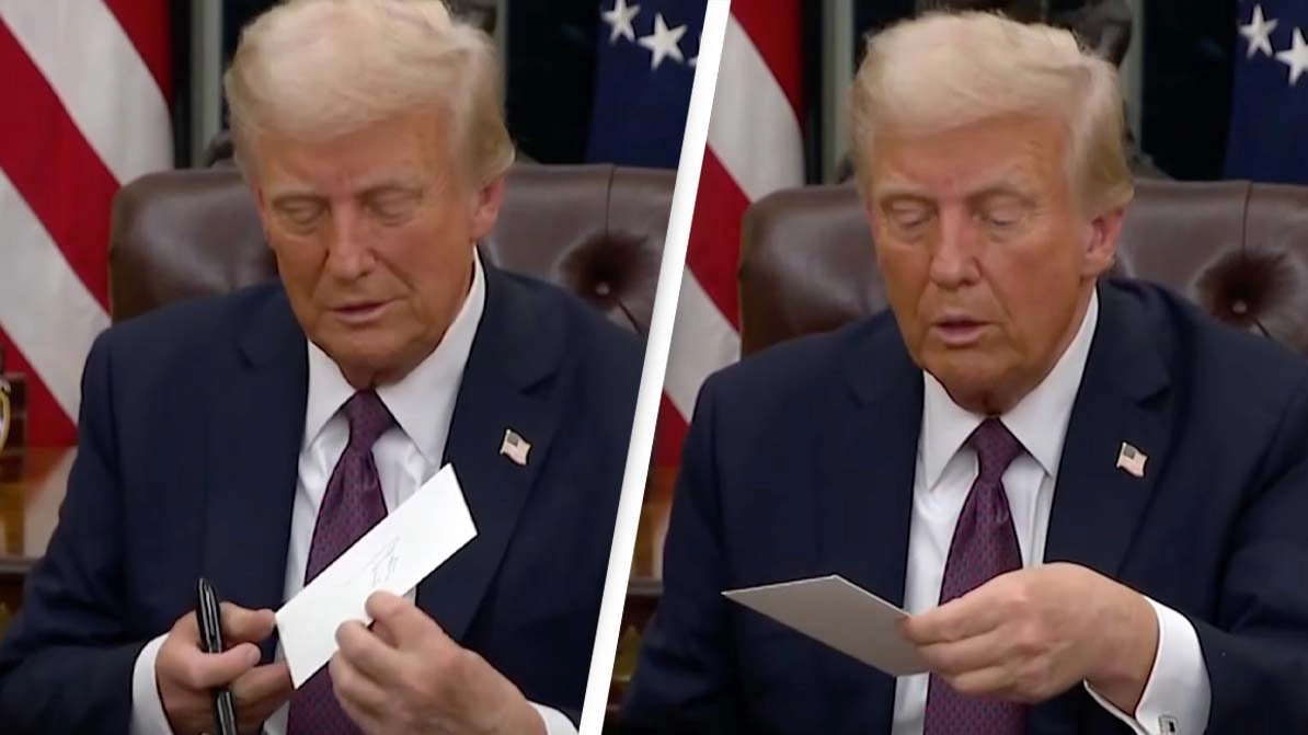 Donald Trump discovers mysterious letter from Joe Biden in Oval Office desk before he left office