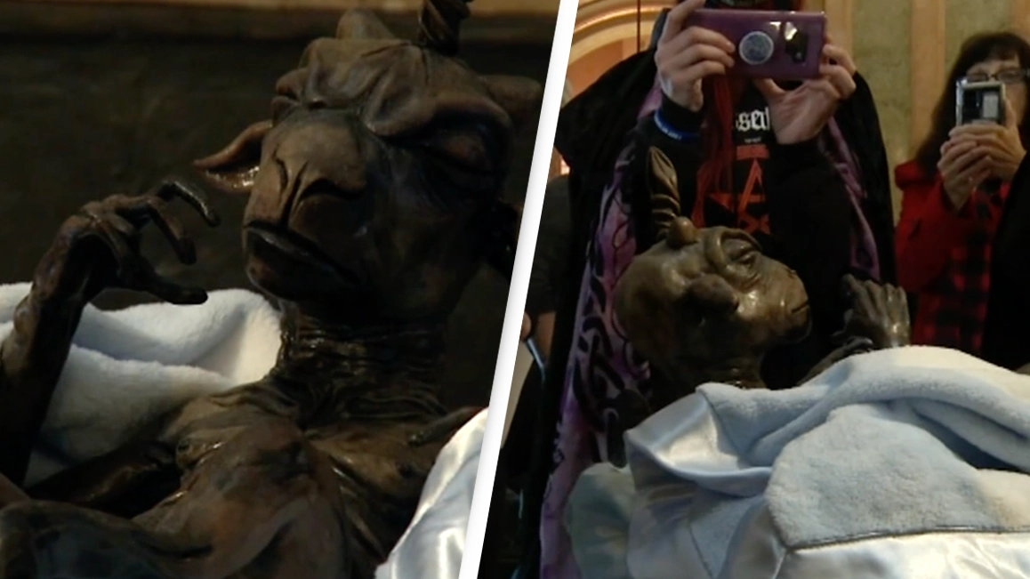 The Satanic Temple installs holiday display at state parliament next to Christian nativity scene for fairness