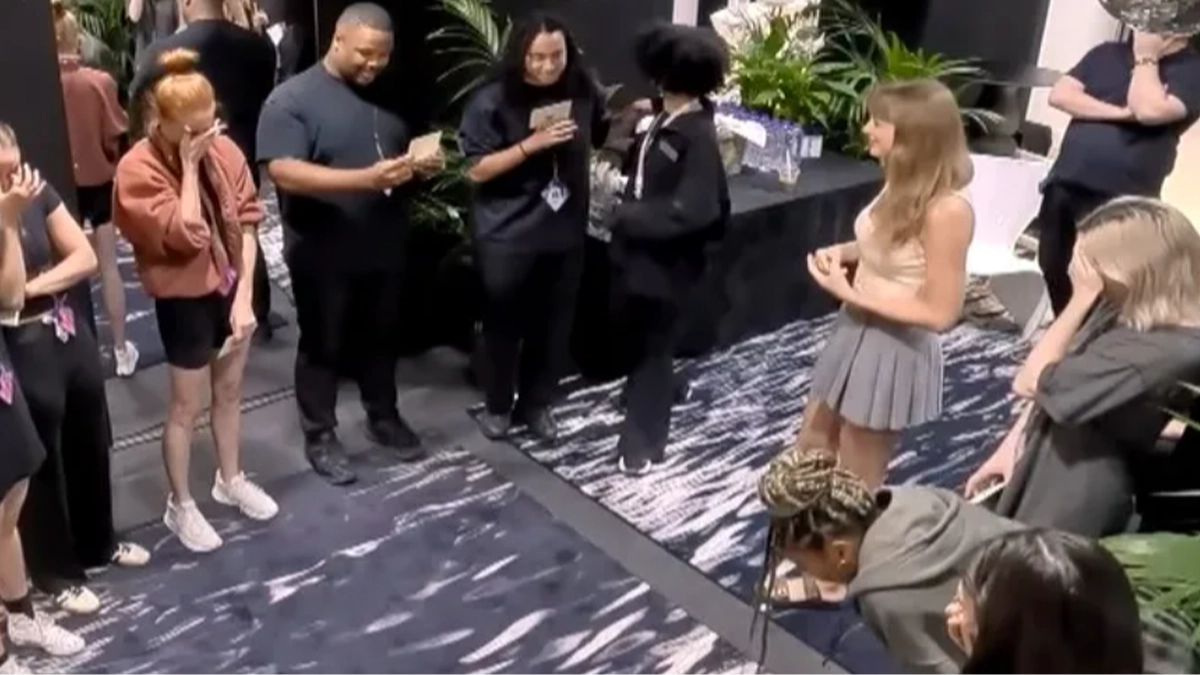 Heartwarming moment Taylor Swift announces $197,000,000 bonuses to crew for their work on Eras Tour