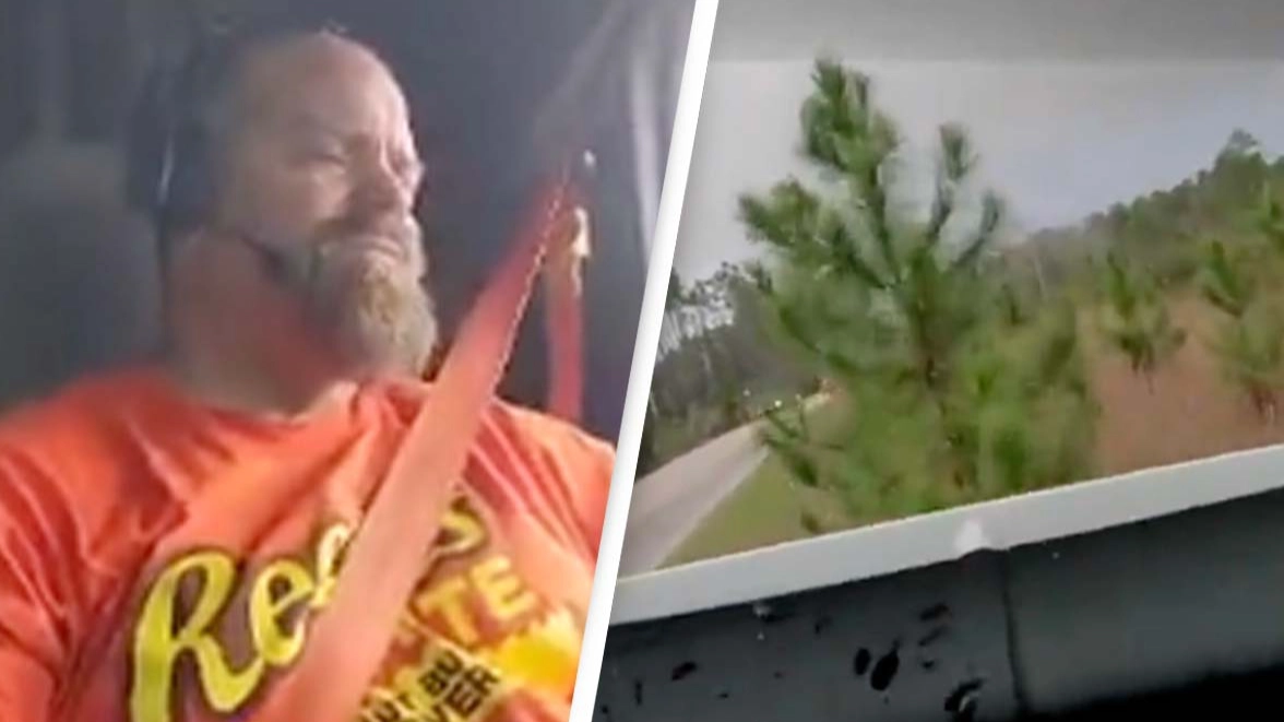 Shocking moment trucker crashes on livestream to nearly 10,000 followers