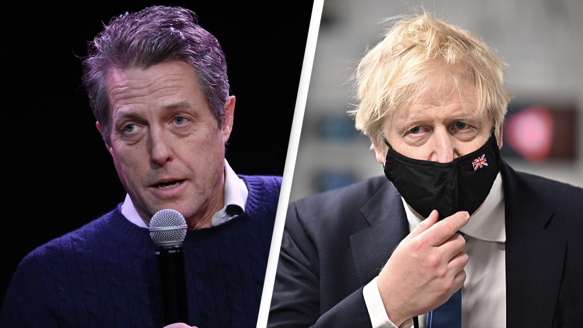 Hugh Grant Shows His Support For Anti-Boris Johnson March