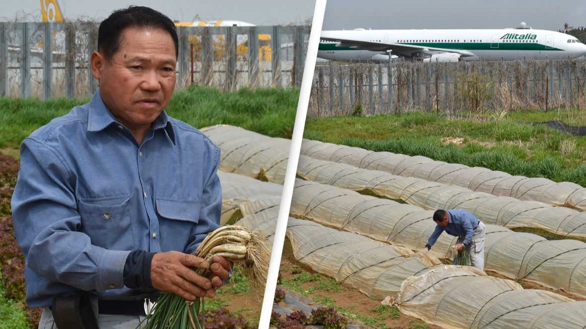 Elderly man lives on farm in middle of airport after fighting for decades to stay on his family’s land