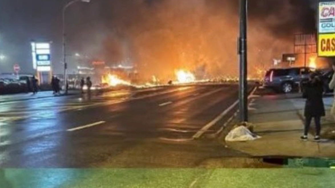Medical jet crashes into residential neighborhood with six people onboard just days after American Airlines crash