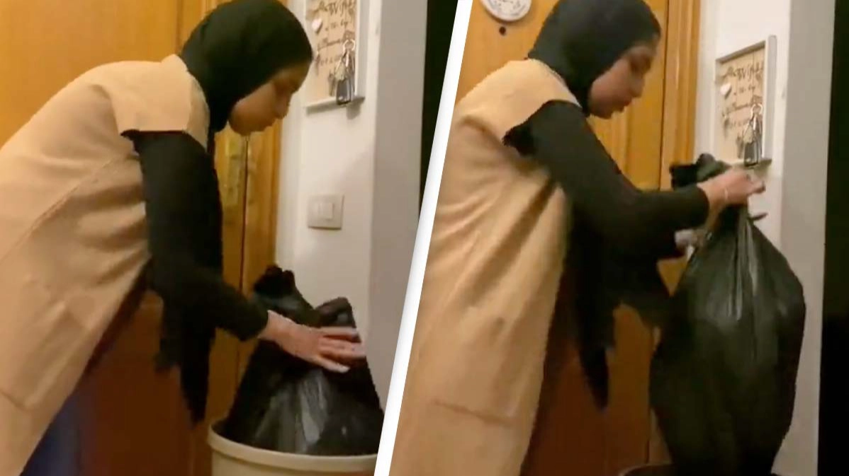 Woman's viral trash bag 'life hack' slammed as everyone points out same disgusting problem