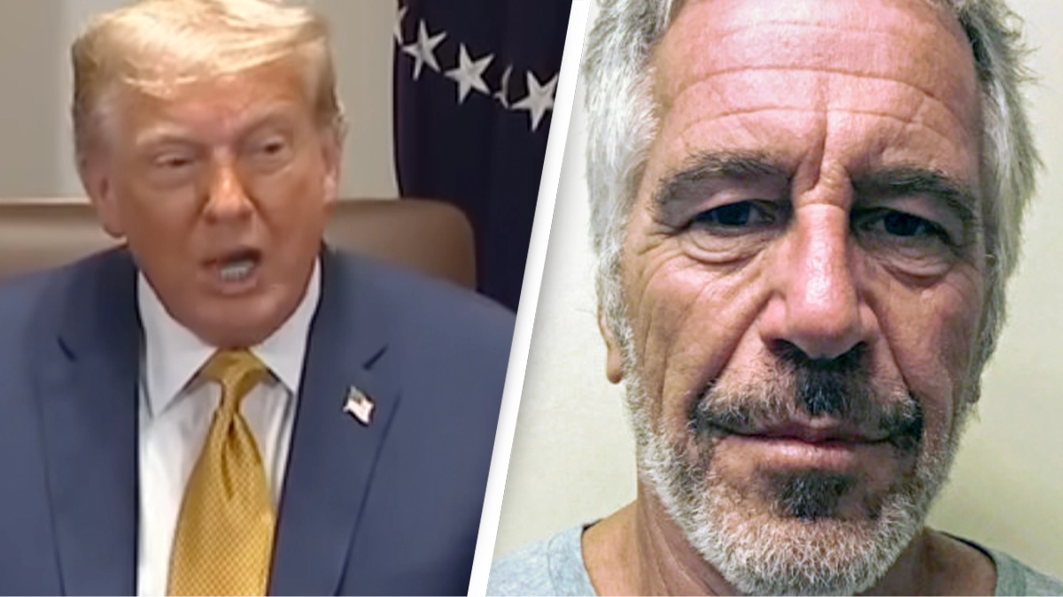 Trump hits out at reporter after being asked Jeffrey Epstein 'cover up' question