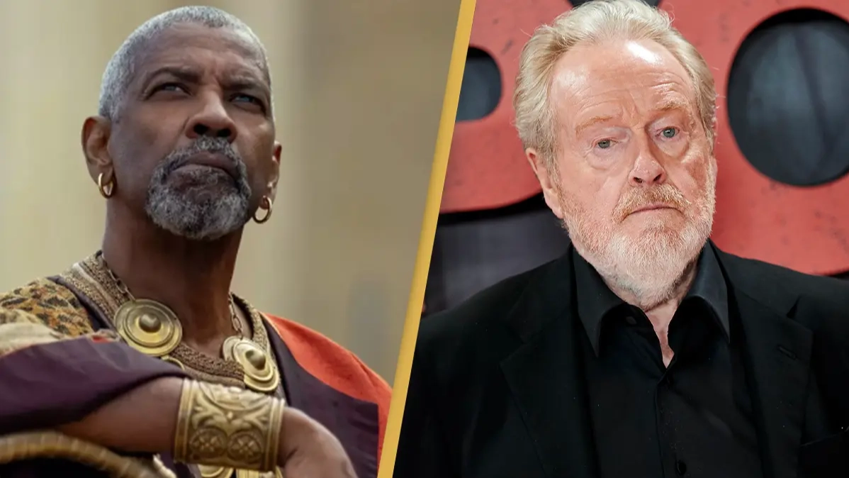 Ridley Scott calls ‘bull****’ on Denzel Washington’s claims that he cut same-sex kiss from Gladiator 2