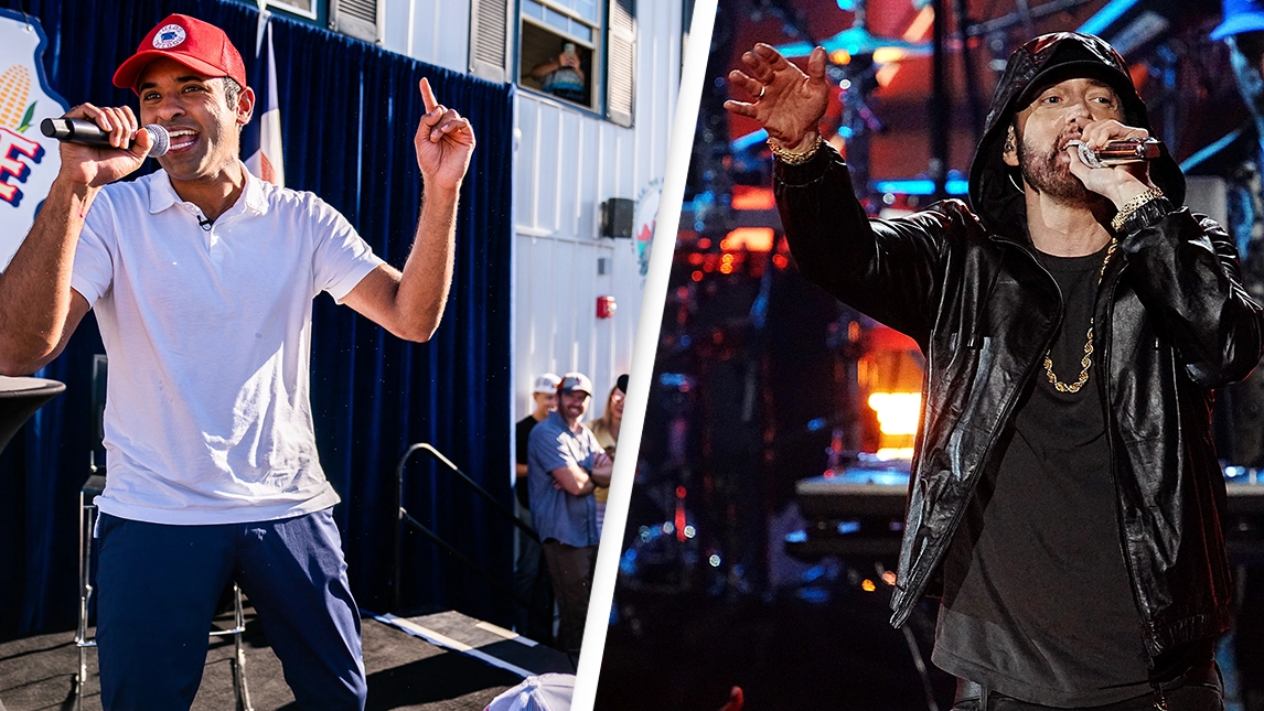 Vivek Ramaswamy disses Eminem after Shady stops him from rapping any of his songs