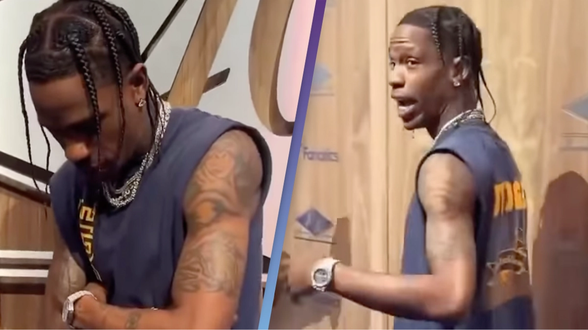 Travis Scott fans cringing at ‘crazy’ video of him posing while no one takes a picture