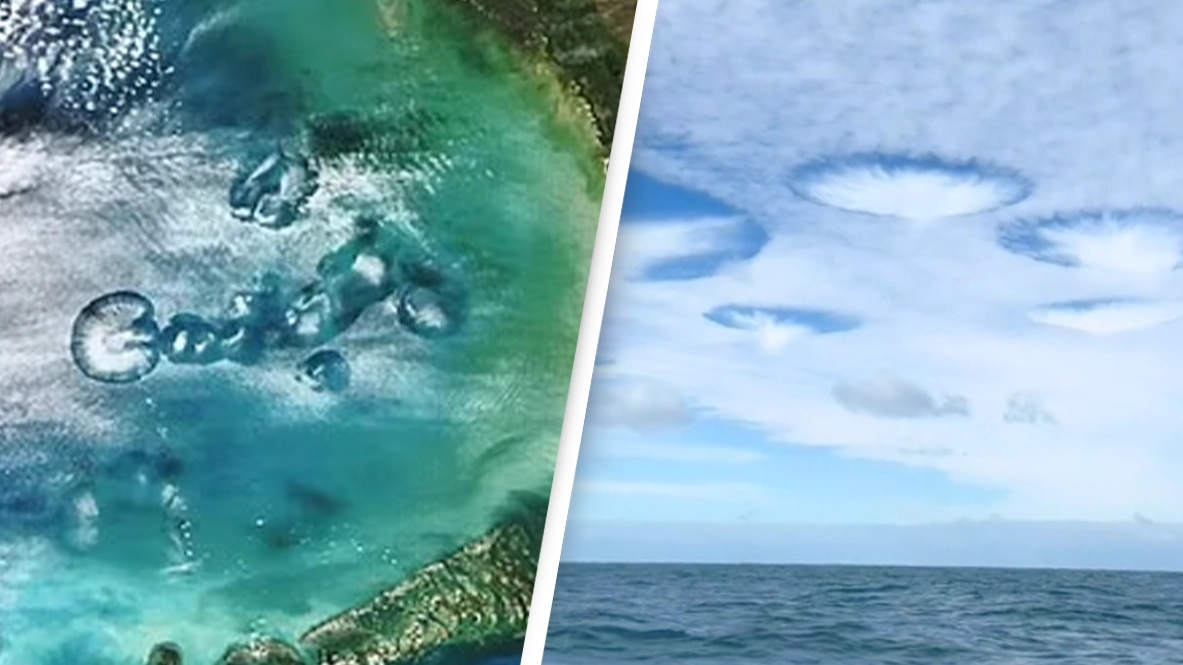 NASA captures images of holes in clouds that can be seen from space and it’s left people with questions