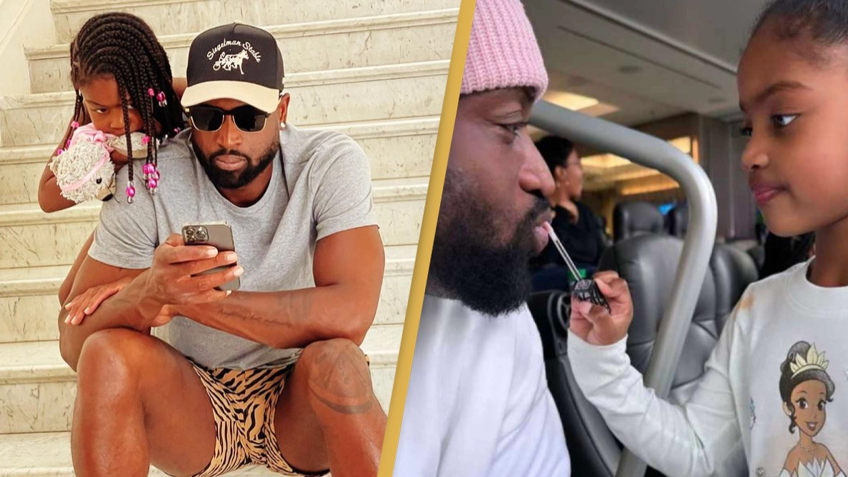 Dwyane Wade criticized after letting his five-year-old daughter give him a makeover