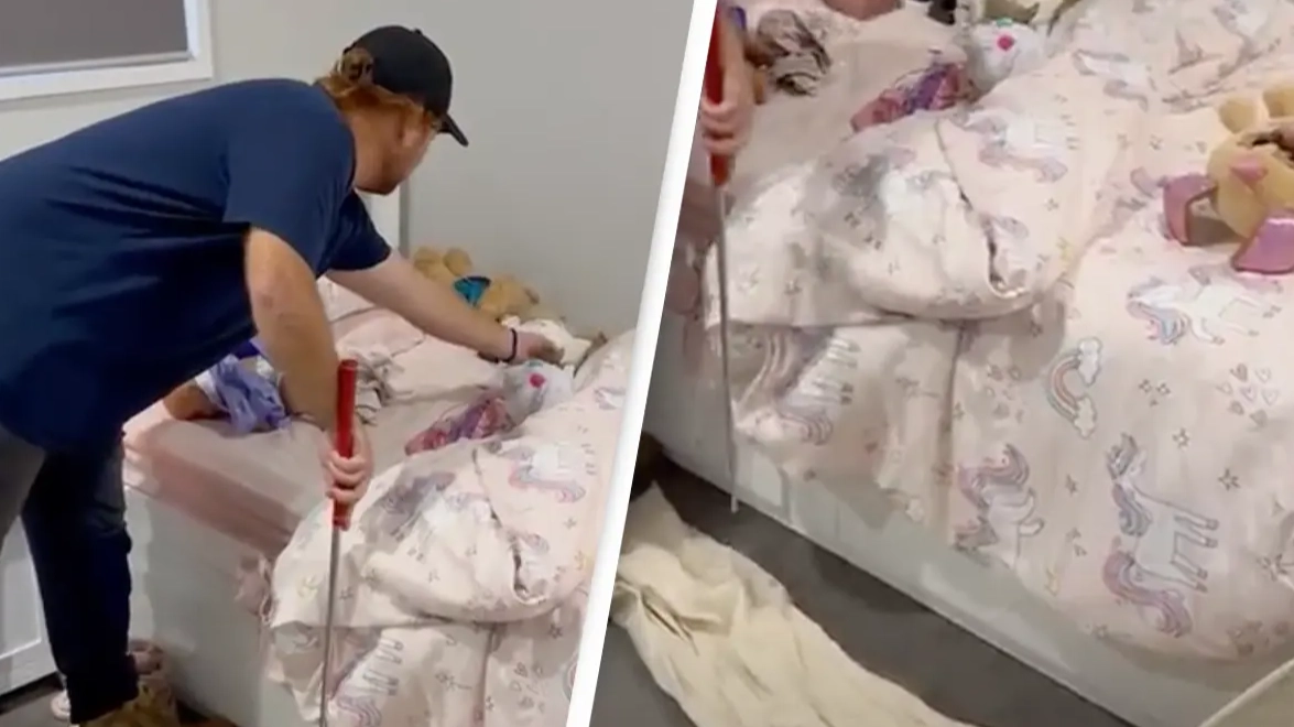 Chilling photo shows ‘impossible to spot’ dangerous animal hidden in child’s bed