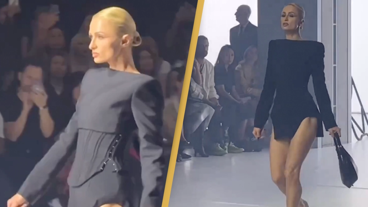 People in stitches over Paris Hilton’s ‘chicken’ runway walk