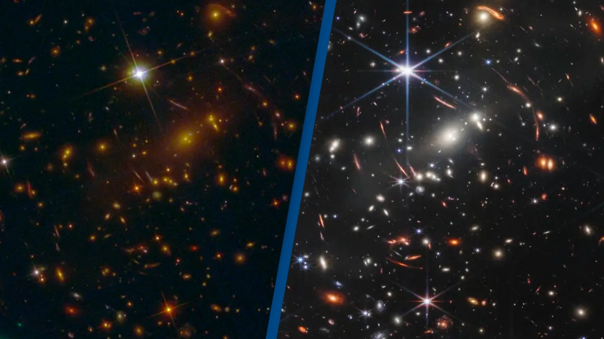 Side-By-Side Images From The James Webb And Hubble Space Telescopes