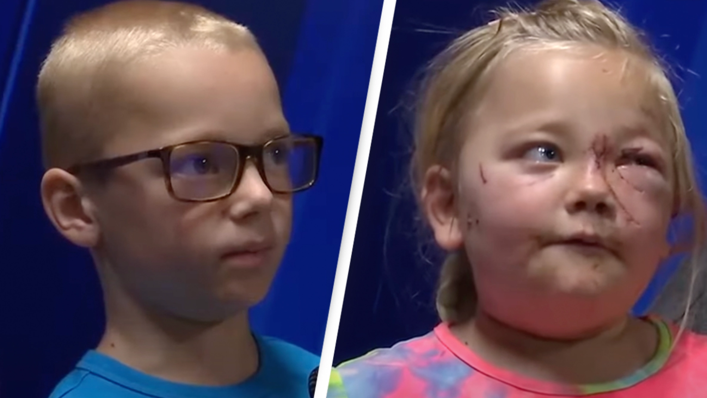 Eight-year-old boy saves sister, 6, from terrifying pit bull attack with incredible quick-thinking