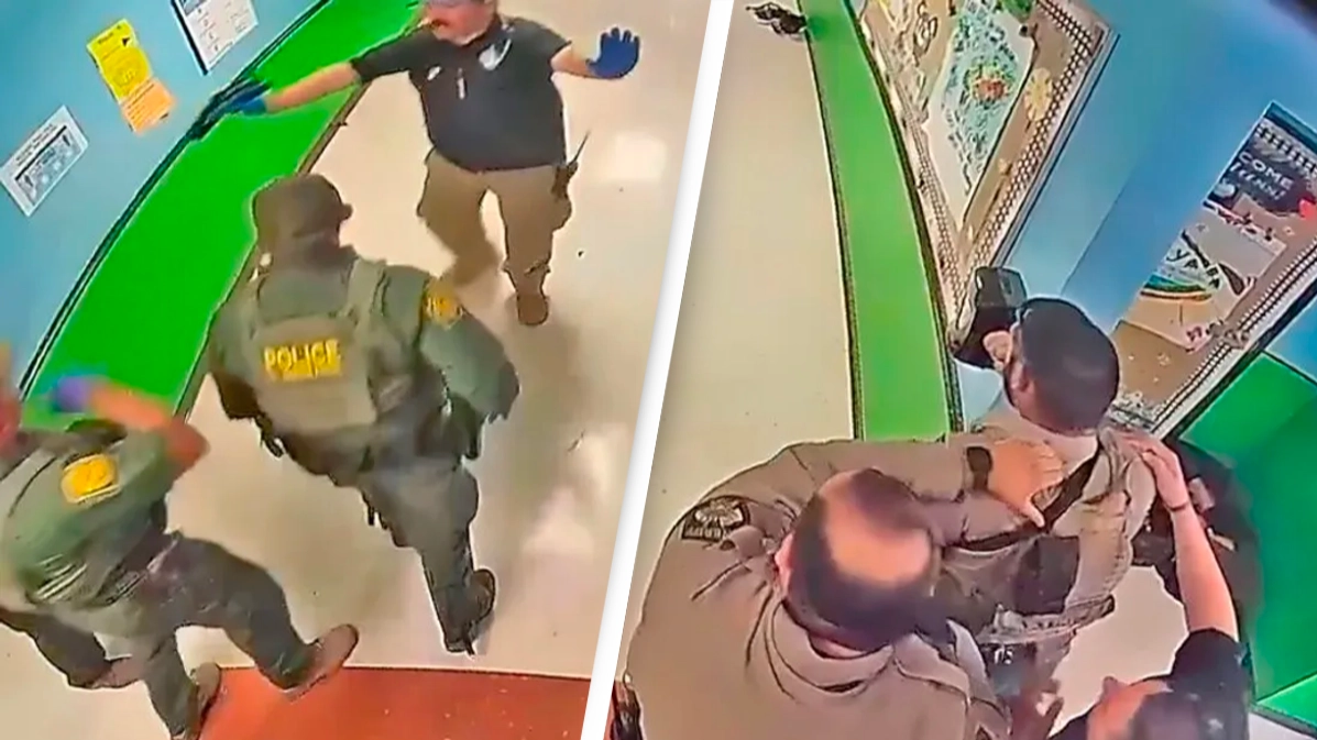 Heartbreaking Moment Sheriff Had To Be Held Back As 10-Year-Old Daughter Was Killed In Uvalde Shooting