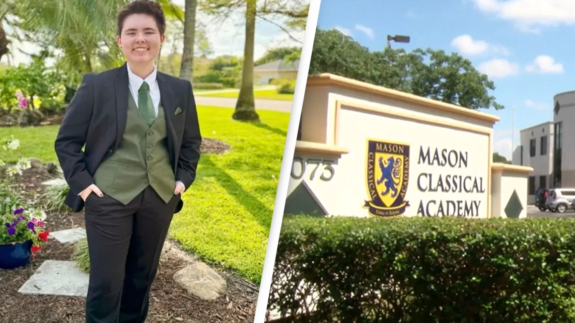 Teen hits out at school after she was denied entry to prom for wearing a suit