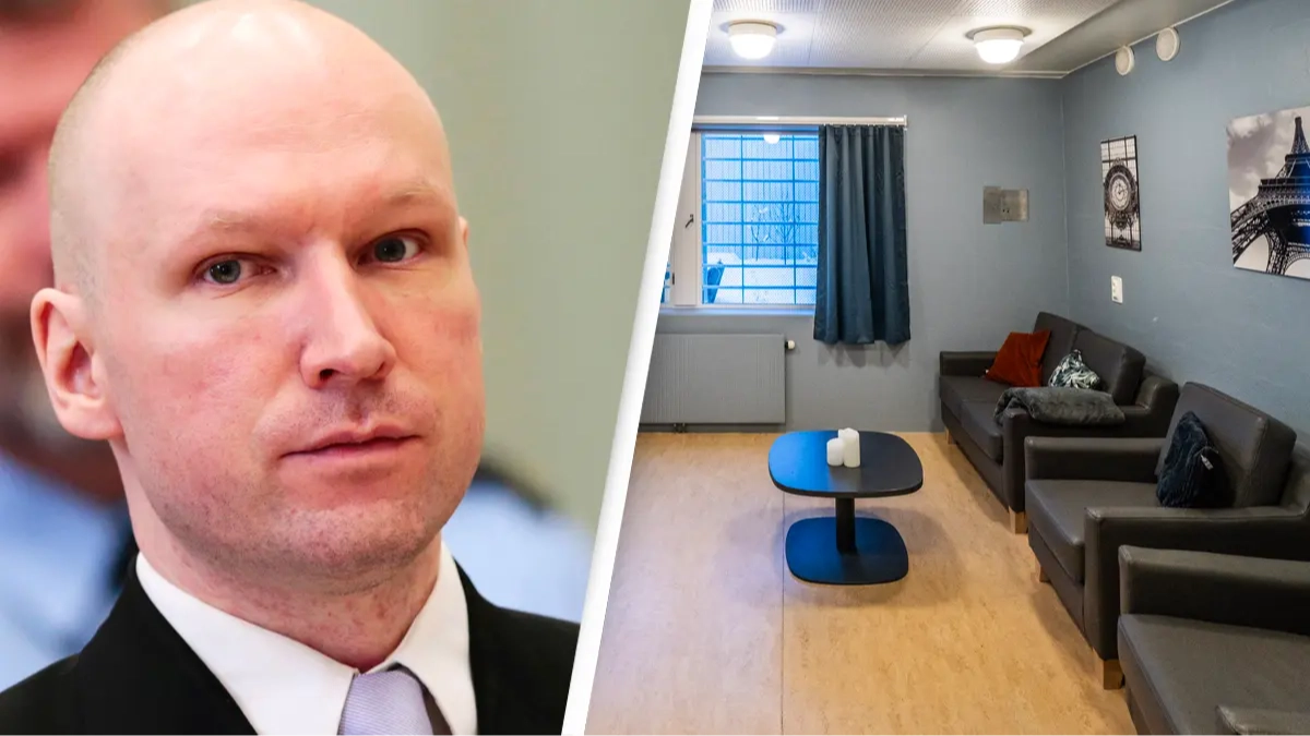 Shocking photos show prison rooms of mass murderer Anders Breivik which he called 'inhumane'