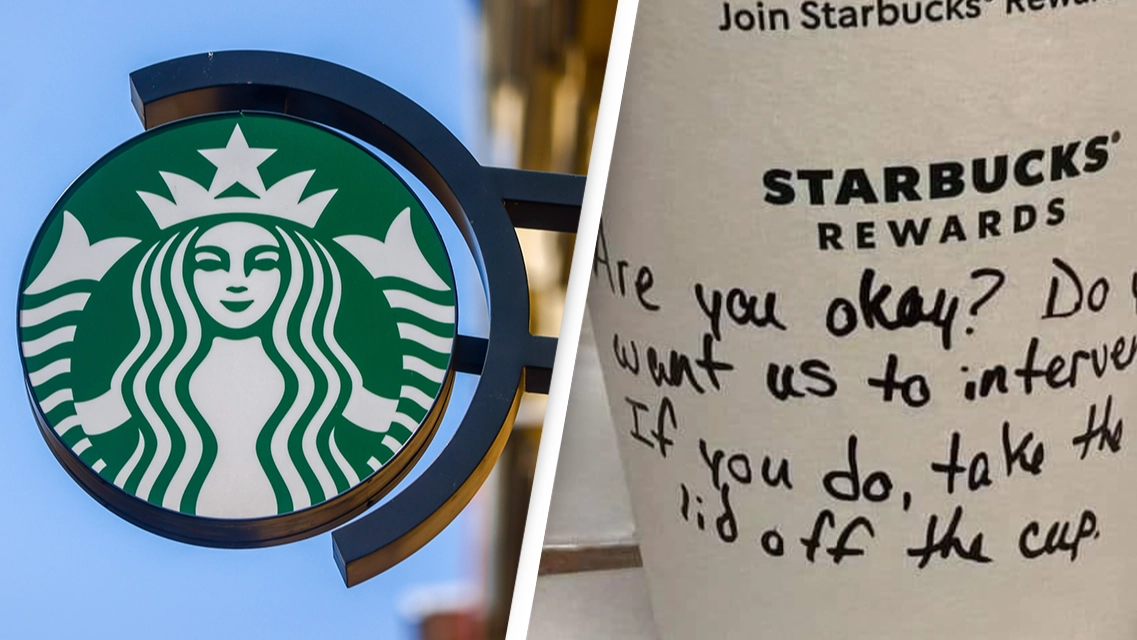 Starbucks barista praised for leaving secret note on cup to help young woman