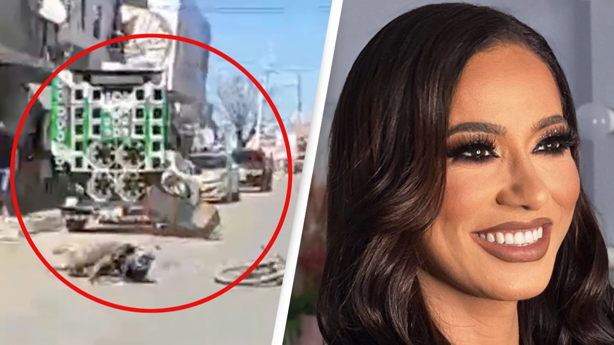 Freak accident sees cyclist killed by giant speaker just moments before crossing finish line