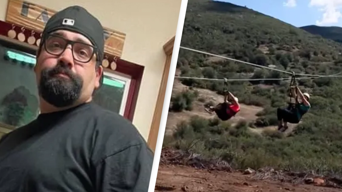 Heroic zip-line worker fell to his death to save customer who slid off platform