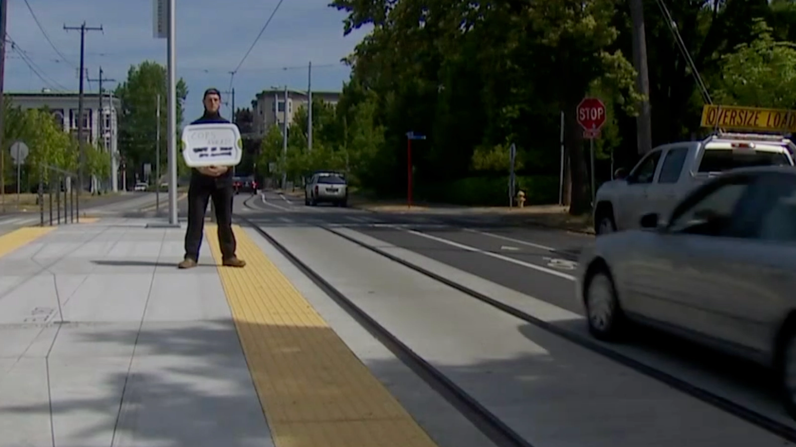 Man hit with huge ‘nonsense’ fine after holding sign that sent simple warning to other drivers