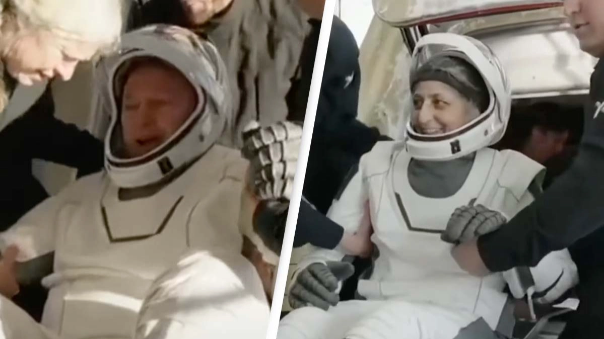 First look at stranded NASA astronauts as they finally return to Earth after nine months stuck in space