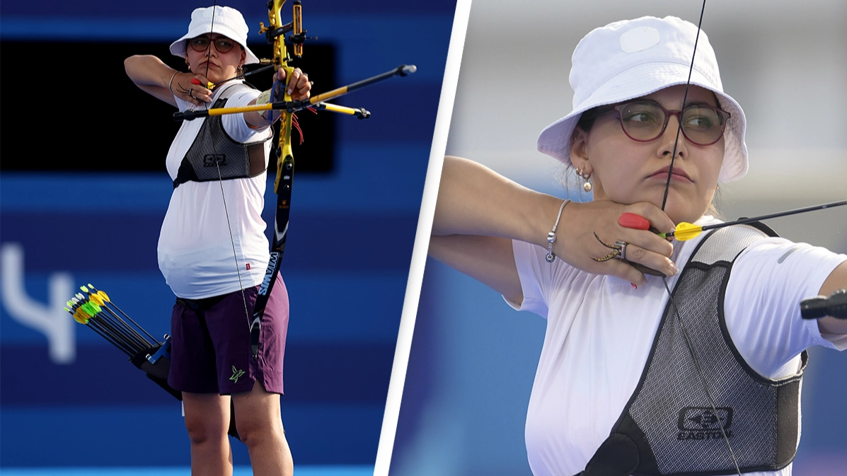 Pregnant Olympic archer 'felt her baby kick' before surprise win