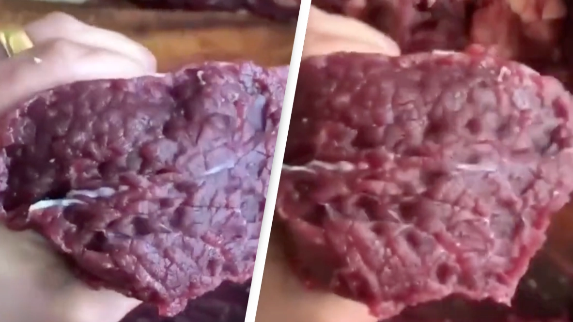 'Revolting' footage of freshly cut meat spasming after having salt put on it is turning people vegetarian