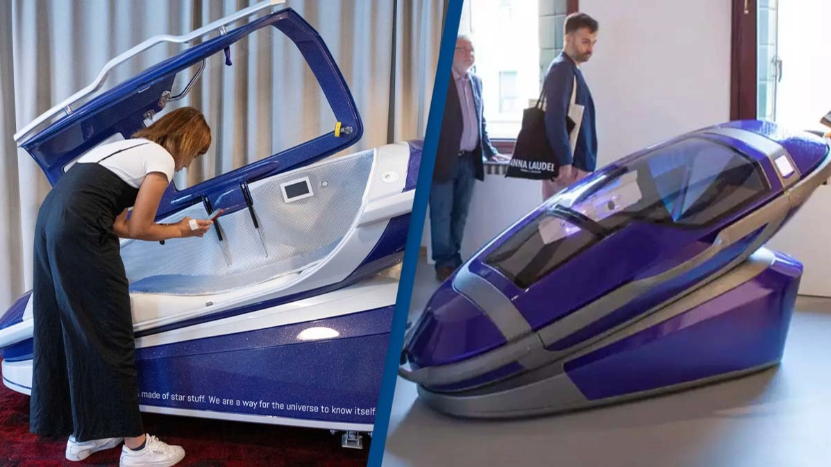 First person to die in 'suicide pod' left a recording explaining why she did it