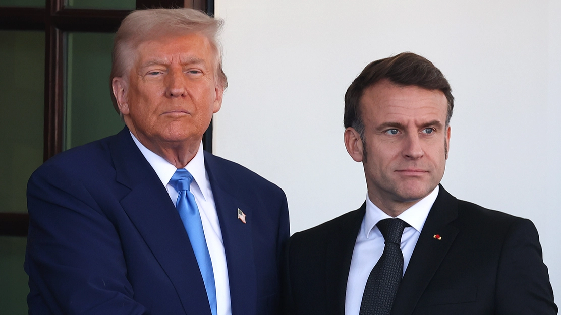 Trump shares private message from French president Macron as he threatens major tariffs amid global conflicts