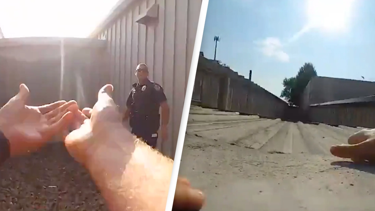 Bodycam footage shows moment man who shot Donald Trump points gun at cop who confronted him