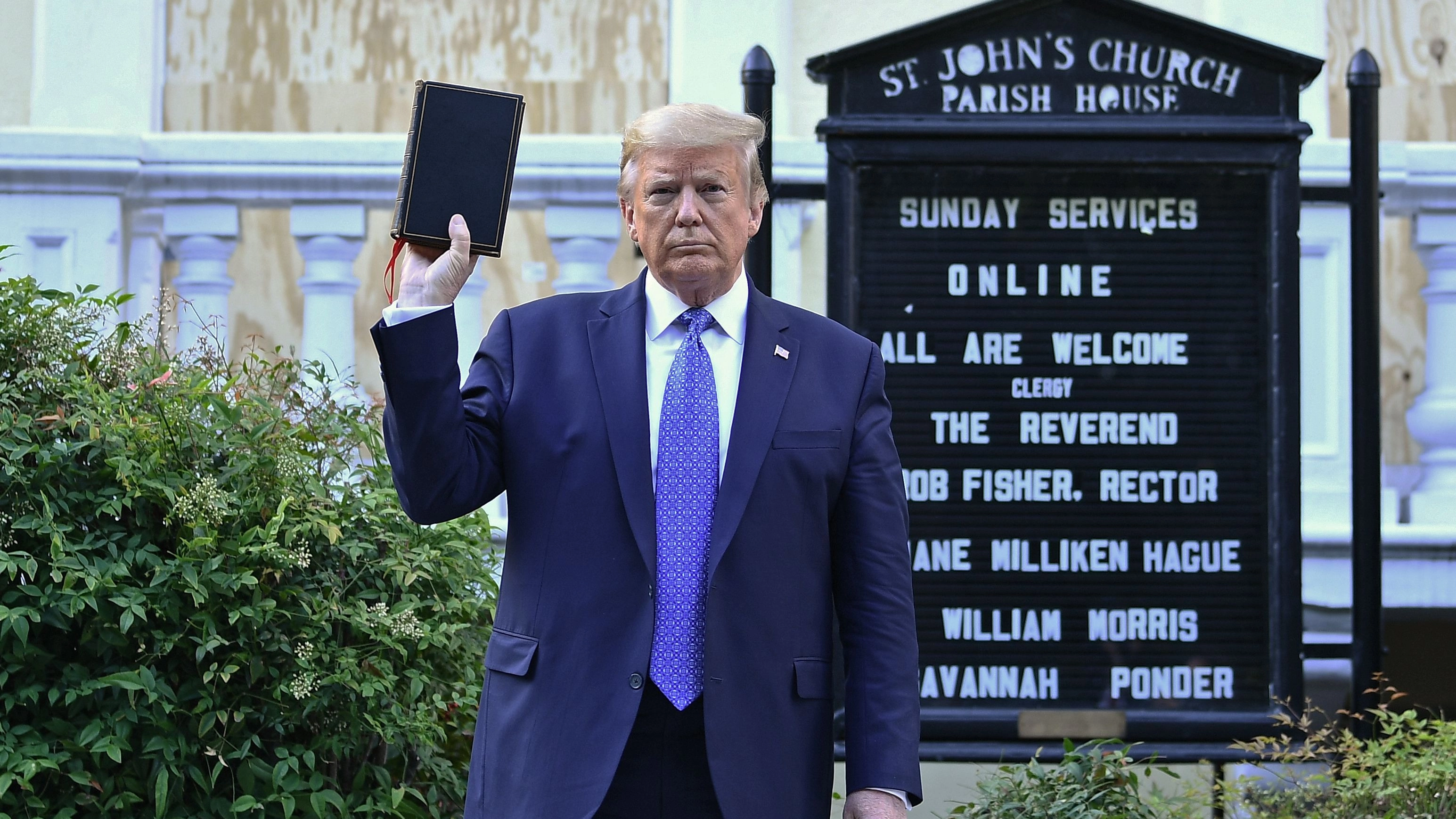 Trump slammed for reading Bible passage after bizarre response to naming his favorite verse resurfaces