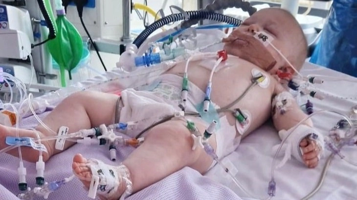 Heartbroken mother speaks out after 4-month-old baby's common cold symptoms turned out to be rare blood cancer