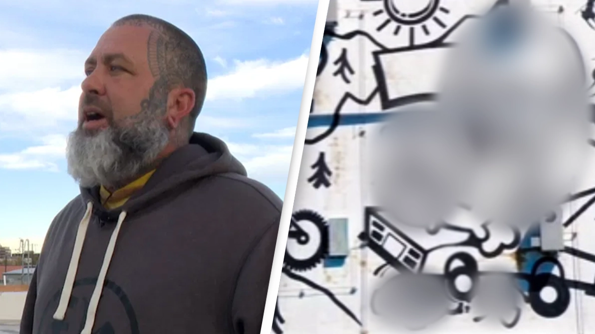 Tattoo shop paints controversial NSFW mural on rooftop to get revenge on apartment building next door