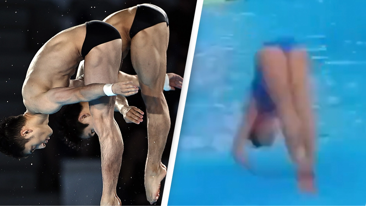 'Glitch in the matrix' as people blown away watching 'insane' footage of professional divers practising