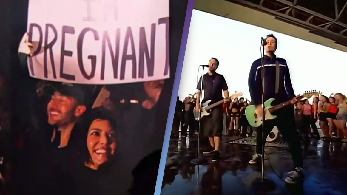 Kourtney Kardashian recreated scene from Blink-182’s most iconic song to announce her pregnancy