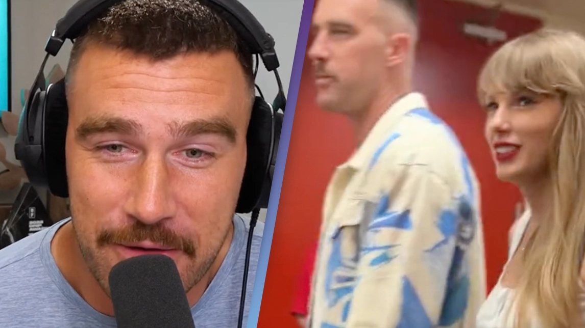 Travis Kelce breaks his silence after hanging out with Taylor Swift