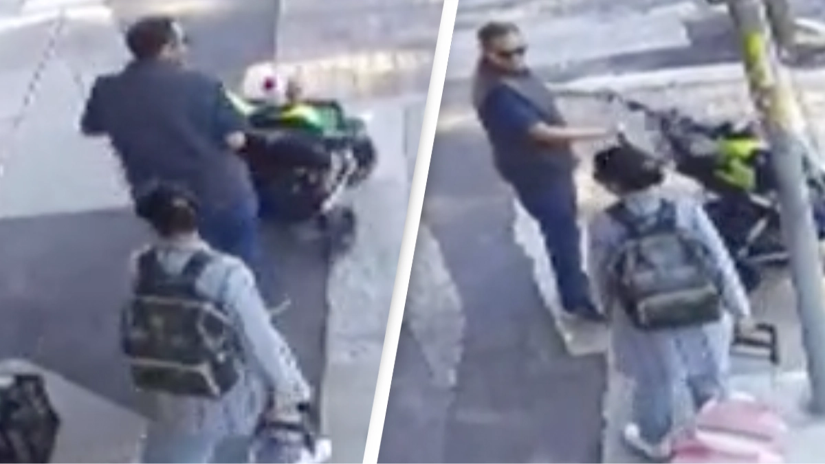 Heartbreaking CCTV footage shows final moments before stroller rolled onto tracks killing child and ‘heroic’ father